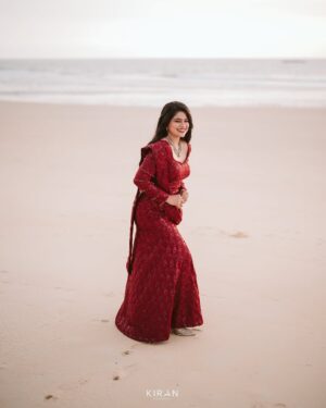 Samata Amin Instagram - A weave of dreams, a shade of love. ❤️
 
Beautiful outfit designed & customise by @alara.wearyourstory ♥️
Jewellery by @nazakathbyrupsath ⭐️
MUA H @kanchanashettymakeupartist @makeupmagicbydeekshashetty 

Captured by @kiranproductions.in 
Location @royaldreams_surathkal 

#samataamin #weddingstory