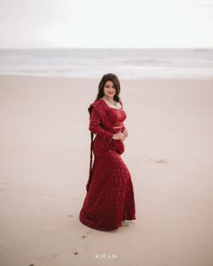 Samata Amin Instagram - A weave of dreams, a shade of love. ❤️
 
Beautiful outfit designed & customise by @alara.wearyourstory ♥️
Jewellery by @nazakathbyrupsath ⭐️
MUA H @kanchanashettymakeupartist @makeupmagicbydeekshashetty 

Captured by @kiranproductions.in 
Location @royaldreams_surathkal 

#samataamin #weddingstory