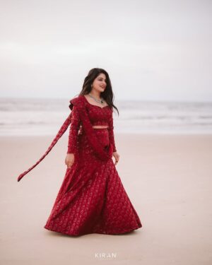 Samata Amin Instagram - A weave of dreams, a shade of love. ❤️
 
Beautiful outfit designed & customise by @alara.wearyourstory ♥️
Jewellery by @nazakathbyrupsath ⭐️
MUA H @kanchanashettymakeupartist @makeupmagicbydeekshashetty 

Captured by @kiranproductions.in 
Location @royaldreams_surathkal 

#samataamin #weddingstory