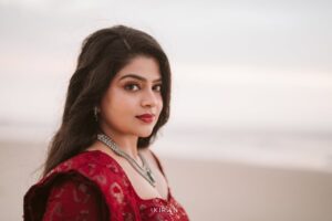 Samata Amin Instagram - A weave of dreams, a shade of love. ❤️
 
Beautiful outfit designed & customise by @alara.wearyourstory ♥️
Jewellery by @nazakathbyrupsath ⭐️
MUA H @kanchanashettymakeupartist @makeupmagicbydeekshashetty 

Captured by @kiranproductions.in 
Location @royaldreams_surathkal 

#samataamin #weddingstory