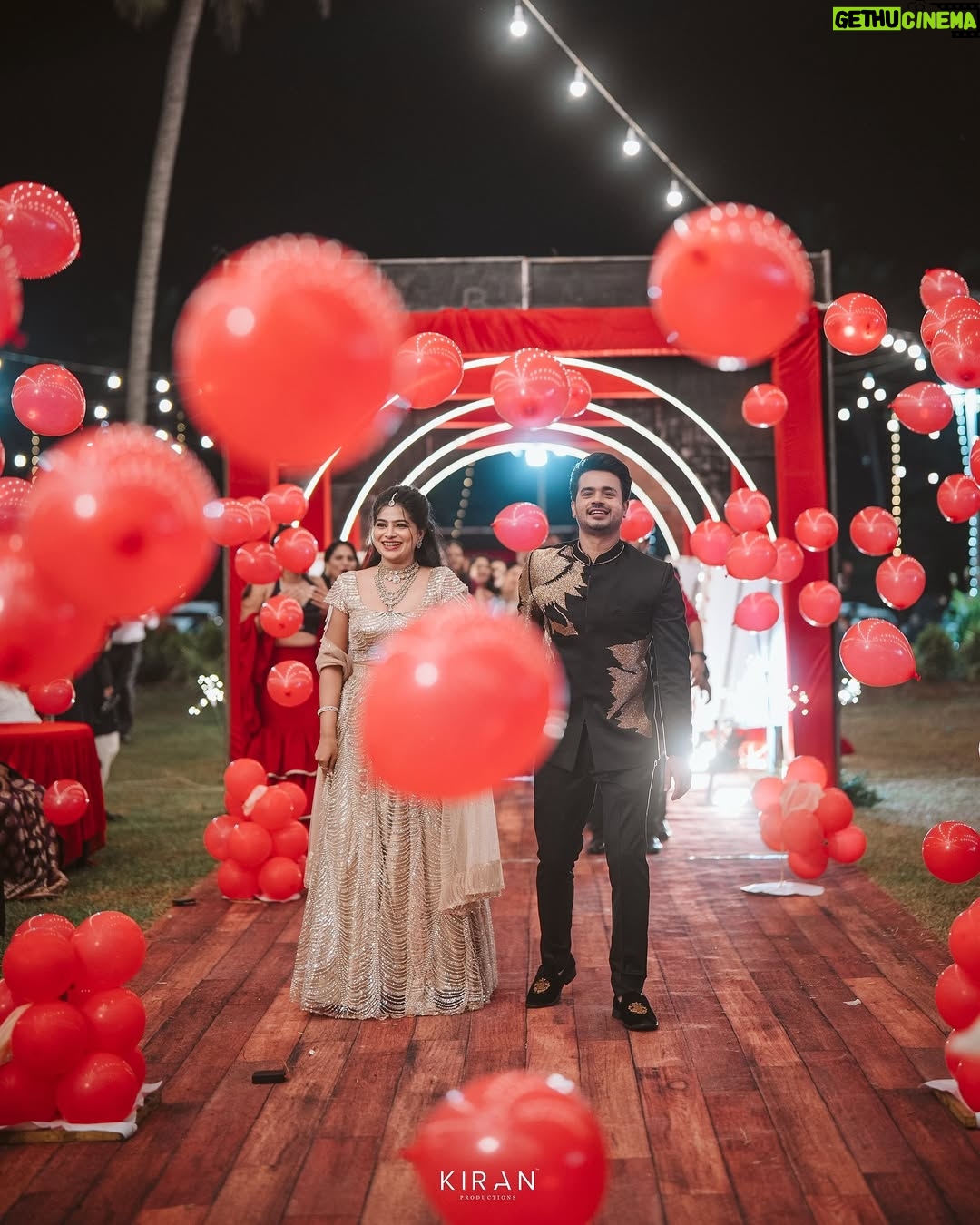 Samata Amin - 16.8K Likes - A night of lights, laughter & love — and that’s when we said action for our real life 🪩❤️🧿

#9-10-2025🧿
Event by @frolix_events_ ✨
Captured by @kiranproductions.in 
Samata outfit @alara.wearyourstory 
Vineeth outfit @mantra.ixe 
Jewellery by @nazakathbyrupsath 
MUAH @kanchanashettymakeupartist @makeupmagicbydeekshashetty 

#vinsam #weddingstory