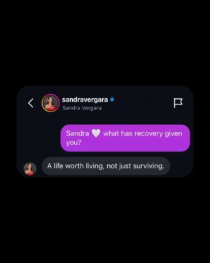 Sandra Vergara Instagram - We DMād Netflix star Sandra Vergara.
Hereās what she shared on addiction, sobriety recovery.
No hype. No preaching. Just truth.
Which answer landed with you?
š¤
More conversations like this coming.
#soberrenewal #addiction #sober
#addictionrecovery #sobriety