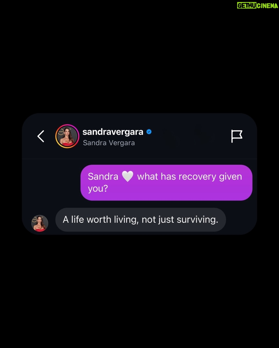 Sandra Vergara - 407 Likes - We DM’d Netflix star Sandra Vergara.

Here’s what she shared on addiction, sobriety   recovery.

No hype. No preaching. Just truth.

Which answer landed with you?

🤍

More conversations like this coming.

#soberrenewal #addiction #sober
#addictionrecovery #sobriety