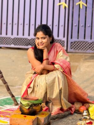 Sangeetha Kalyankumar Instagram - Wishing you a Pongal filled with positivity and new dreams.
May your hard work turn into golden moments this year.
Happy Pongal! 

#pongal