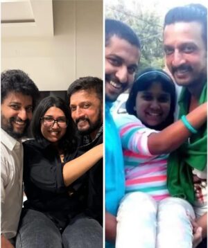 Sanvi Sudeep Instagram - 12 years apart, clearly I’m the only person aging 😂
Forever grateful to have these two pillars to lean on 🤍