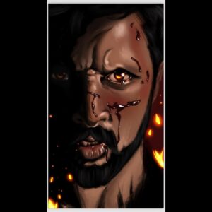 Sanvi Sudeep Instagram - New artwork!! Happy birthday Appa ā£ļøā£ļø