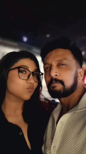 Sanvi Sudeep Instagram - Happiest Birthday Appaā£ļø Thank you for being one of the few people who make me smile everyday. One of the things I cherish most is when we have our small little karaoke parties until amma tells us to lower the volume š¬š
š Thank you for creating a path for me with all your hard work. I hope one day I can do justice for the name youāve earned. I always have and always will tear up whenever I see you on the big screens. Although weāre both adults, Iāll always be your little girlš And like I say every year since I can remember, I will always be your biggest fan and nothing is ever going to change thatā£ļø I love you š
P.S. Share some of that silky hair with me please šš