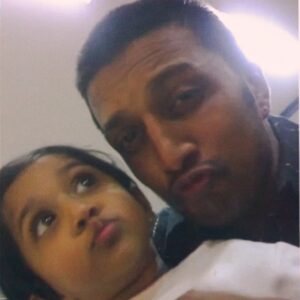 Sanvi Sudeep Instagram - Simpler times when I used to be able to chill on his lap and pout✨