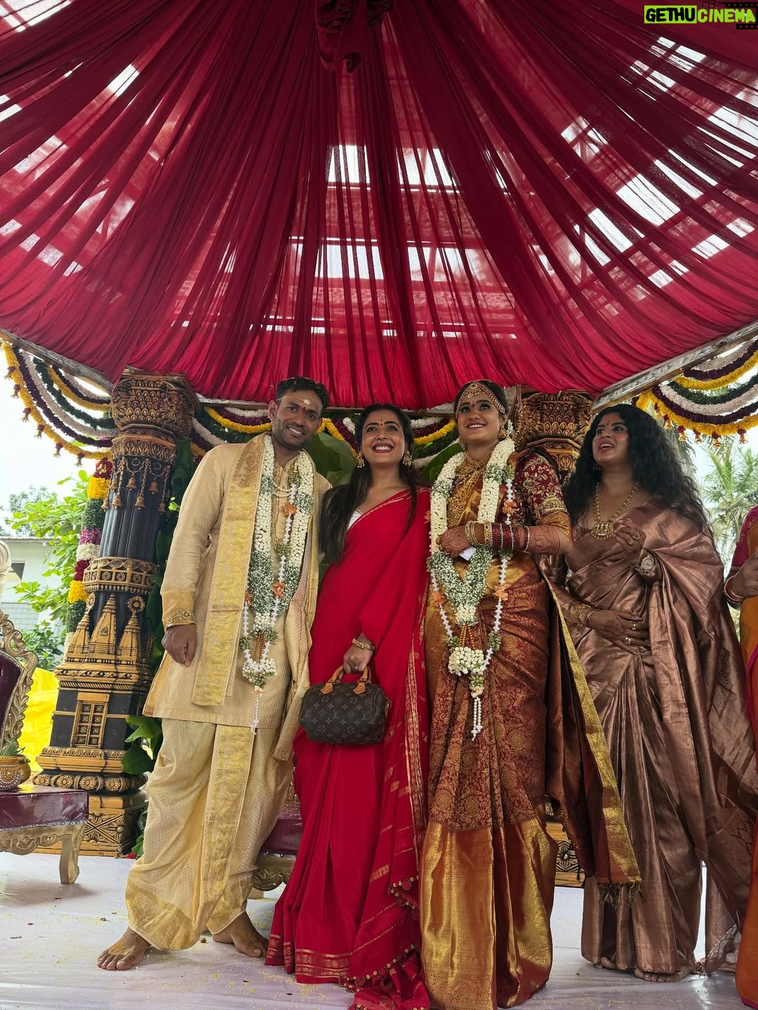 Sara Annaiah - 124.8K Likes - Watching you marry the love of your life was everything, Deepu 💫 You deserve all the happiness in the world — cheers to your forever love story 🥂💐

@deepthimanne_official ❤️🎊😘🧿

@evara_by_themystiquedesign 
@jewelkulture 

#BestFriendsWedding #SheSaidIDo #MyBestieGotMarried #ForeverAndAlways #WeddingVibes #LoveInTheAir #TheBigDay #WeddingSeason #CoupleGoals #HappilyEverAfter