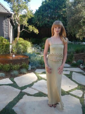 Sara Paxton Instagram - WEAPONS💥 
dress: @christopher_esber  jewels: @_katkim @shyfinejewelry  styling: @alikornhauser  shoes: @prada hair: @eddie_cook makeup: @lorencanbymakeup brows: @maggieinthemoon