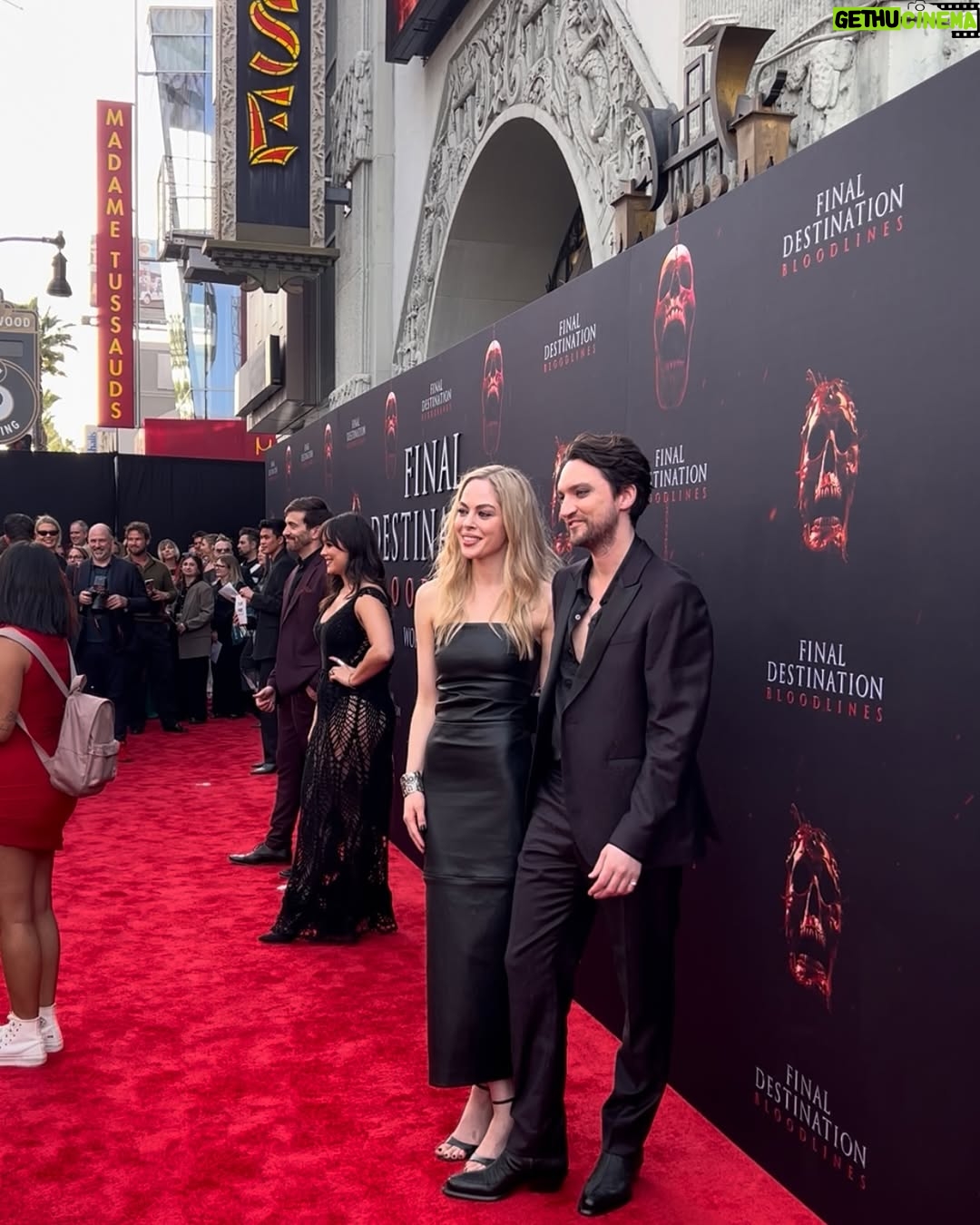 Sarah Dugdale - 9.2K Likes - Highly recommend getting to watch the love of your life premiere their movie in IMAX at the Chinese Theatre. You are a singular talent @richardsharmon and it’s high time people get to see your magic in IMAX. Getting to experience this night with you is something I’ll never forget ❤️ 

Stylist @stylebykimxo 
Hair @michaelduenas 
Makeup @tamah_krinsky 
Dress @bythenamesake 
Jewelry @pyrrhajewelry