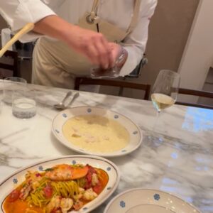 Sarah-Jane Mee Instagram - Pre Christmas Christmas catch up! Kicking of festivities early with some of my festive favourites @charlottehawkins1 @natalie_pinkham @gallacherkirsty @mrnickperry @charweath - delicious on every level @corinthialondon new Mezzogiorno - is definitely on the nice list - what a treat to meet and eat the food of the brilliant @chef_francescomazzei #chefstable #yeschef
The hotel is looking SO festive…like stepping into a Christmas classic ❤️ ⭐️
December I’m ready for you 🎄🎅🏻