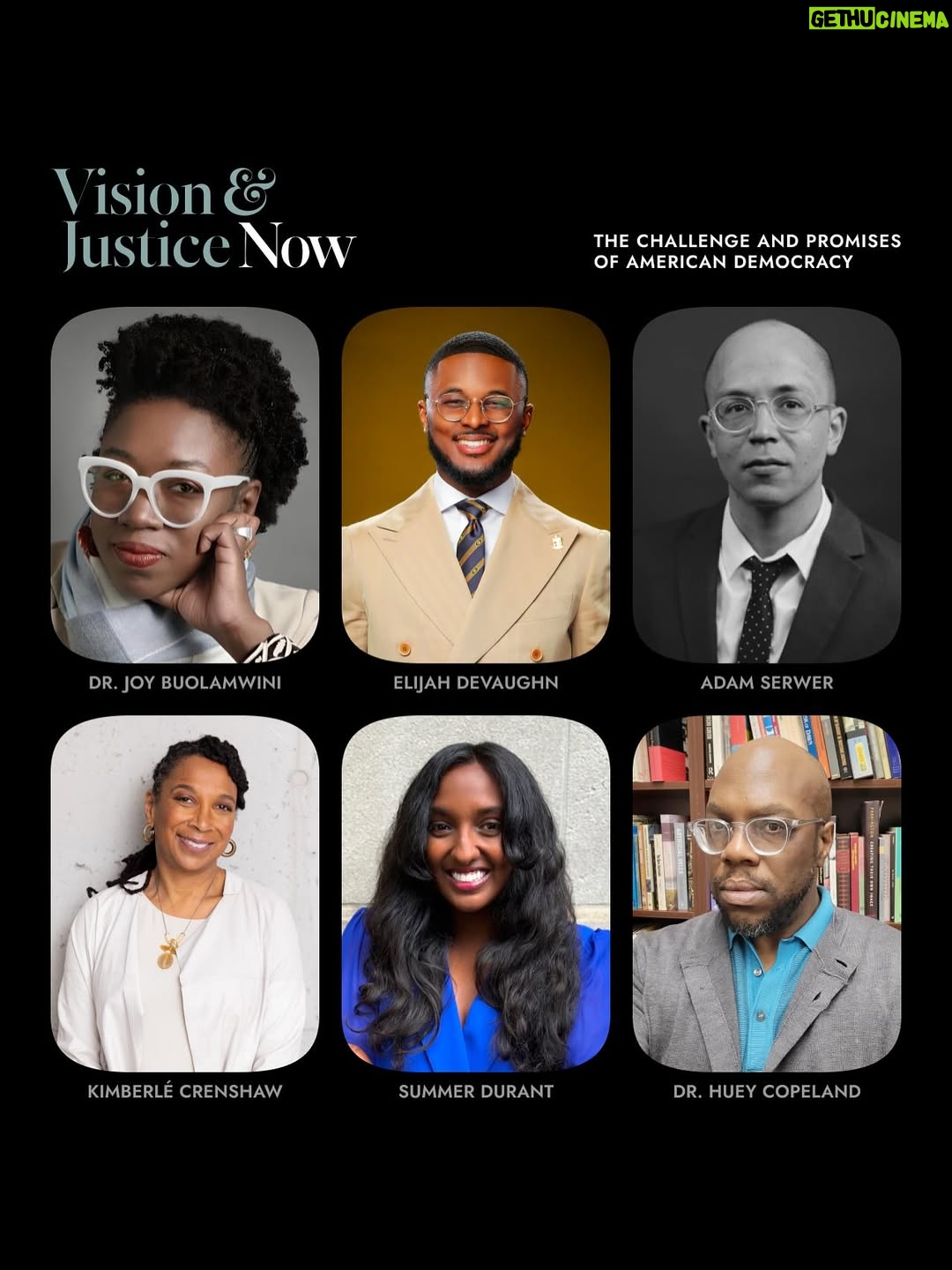 Sarah Lewis - 1.1K Likes - Artists, scholars, culture workers, civil rights activists and lawyers came together in New York this week for the second Vision & Justice convening. The brainchild of art historian and Harvard professor Sarah Elizabeth Lewis, Vision & Justice joined this year with the 14th Amendment Center for Law & Democracy, founded by civil rights lawyer and Howard Law professor Sherrilyn Ifill to bring together a dynamic collaboration with over 300 participants.

Thank you to all of our speakers including Sherrilyn Ifill, Dr. Sarah Lewis, Darren Walker, Ava DuVernay, Bryan Stevenson, Dr. Leah Dickerman, Carrie Mae Weems, Dr. Carla Hayden, Amy Sherald, Peter W. Kunhardt, Jr., Dr. Mona Hanna, LaToya Ruby Frazier, Glenn Ligon, Anthony Foxx, Audra McDonald, Florian Koenigsberger, Nikole Hannah-Jones, Dr. Paul Farber, Dr. Uché Blackstock, Theaster Gates, Dr. Martha S. Jones, John Legend, Charles M. Blow, Vijay Iyer, Dean Jelani Cobb, Sandy Rodriguez, Dr. Chelsea Clinton, Tyler Mitchell, Deborah Archer, Dr. Deborah Willis, Dr. P. Gabrielle Foreman, Dr. Leigh Raiford, Firelei Báez, Tenzin Gund-Morrow, Dr. Salamishah Tillet, Lee Gelernt, Dr. Joy Buolamwini, Elijah DeVaughn, Adam Serwer, Kimberlé Crenshaw, Summer Durant, Dr. Huey Copeland, Hank Willis Thomas, Mark Bradford, Dr. Latanya Sweeney, Coreen Simpson, Yara Shahidi, and Jennifer Koh.