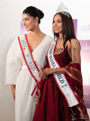Sargam Koushal Instagram - Official Press Conference | A Journey to Mrs. World
This press conference marked a defining moment for Mrs. pageantry in India, as we spoke about Elevitta Mrs. India World as a true trailblazer—setting new standards of transparency, purpose, and transformation.
We proudly shared that our reigning Mrs. India World, @rinima_borah, has been fully sponsored by Elevitta Mrs. India World to represent India at the upcoming Mrs. World Pageant. This milestone reflects our commitment to creating real opportunities, removing barriers, and placing merit and preparation at the forefront.
The discussion highlighted how the Elevitta Mrs. India World pageant functions, its values, and its vision to redefine what it means to be a Mrs. titleholder in India. We also shared insights into Rinima’s journey ahead, as she prepares to fly to Las Vegas to compete on the Mrs. World stage this week.
As she steps onto the global platform, we wish Rinima strength, grace, and success as she represents India and the values of Elevitta Mrs India World.
National Pageant: @ElevittaMrsIndiaWorld
International Pageant: @MrsWorldPageant
Sargam’s outfit: @ranbirmukherjeeofficial
Rinima’s outfit: @mauvestory
#ElevittaMrsIndiaWorld #JourneyToMrsWorld #MrsWorld #Trailblazers #RedefiningMrsPageantry