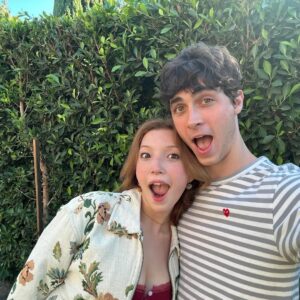 Saylor Curda Instagram - A musician and an actress walk into a recording booth…
The punch line is the honor that @lynnpainterbooks gave us, which resulted in the audiobook that has our hearts and efforts intertwined between the pages🪶
Listen to Lynn Painters “Fake Skating” audio book whenever you please, or else I’m scared those two weirdos in the last slide might come after you…