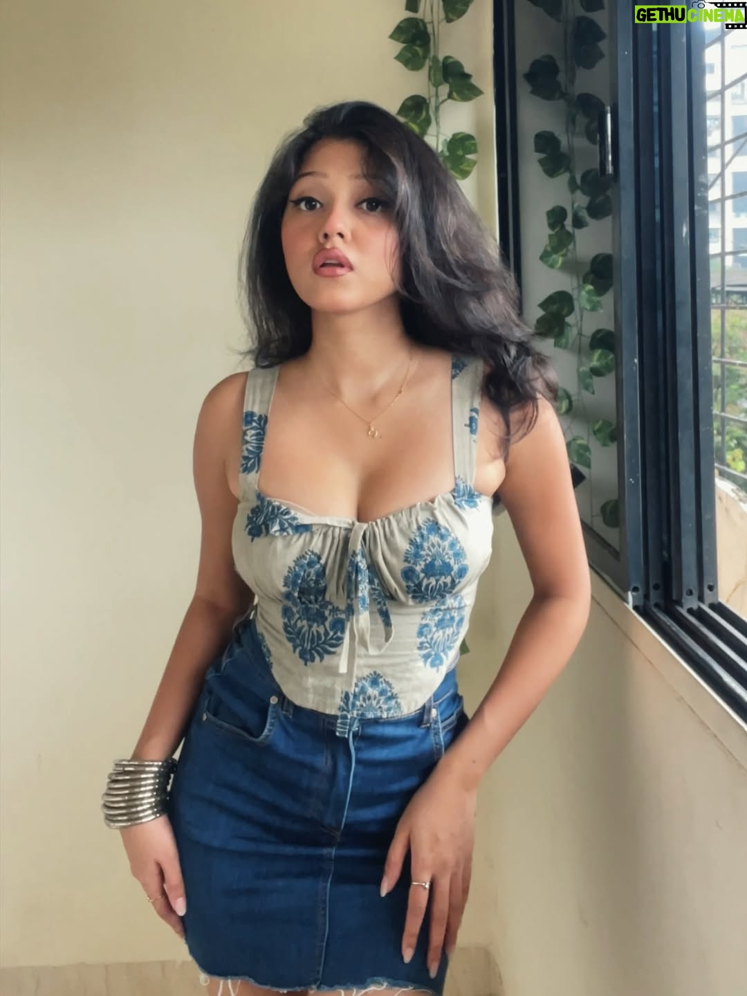 Sejal Jadhav - 11.4K Likes - Oh do you know O o🙄🫢💌 
.
.
.
.
.
.
.
{ kalamkari, kalamkari cotton corset top, skirt, indowestern corset top, casual lookbook, fusion style top, y2kstyle, y2k, love, old aesthetics, 2000s, 2000saesthetics, 2000s song, vintage, trending, vintage aesthetics, reels, trending audio, songs, explore, explore page }
.
#y2k #y2kstyle #2000s #basics #basicoutfit #fyp #fypシ #foryou #likeforlikes #ootd#outfitoftheday #outfitinspo #fashionista #stylist #lookbook #outfitmagazine #style #styleoftheday #aesthetic #ａｅｓｔｈｅｔｉｃ #whatiwore #theeverydayproject #instagram #instagood #instadaily #instamood #trendy #trending #positivevibes #sejaljadhav