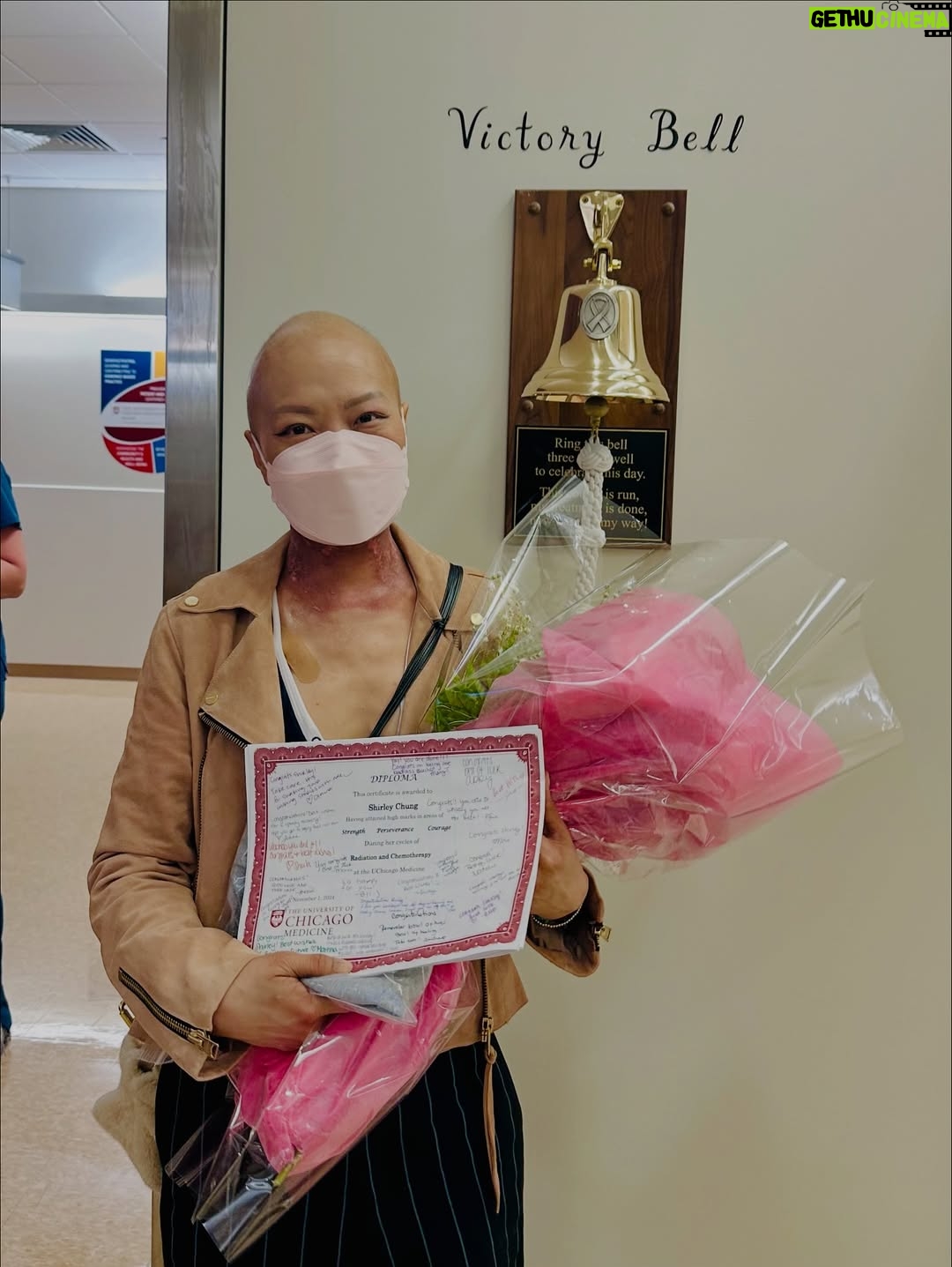 Shirley Chung - 23.3K Likes - Heyyyy loves! ❤️ My 1 year scans came back all Cleared 🥹💪✌️ Last year November I completed 50 rounds of radiation and rang the victory bell at @uchicago. After a year of hard work, focusing on my wellbeing and living my life to the fullest. I am maintaining cancer free and in remission. Thank you Dr. Vokes, Dr. Juloori  my oncology team at Chicago, you saved my tongue, my life and my career ❤️ Chicago means hope, light and rebirth for me. Not only I got to enjoy this beautiful city this trip, I also had the honor to be part of @tasteofhopechicago for America Cancer Society. Now I belong to this C club, and winning, I will do my part to help fight cancer for everyone ✊  #chefshirleychung #cancerwarrior #stage4 #tonguecancer #cancersurvivor #fuckcancer #tasteofhopechicago
