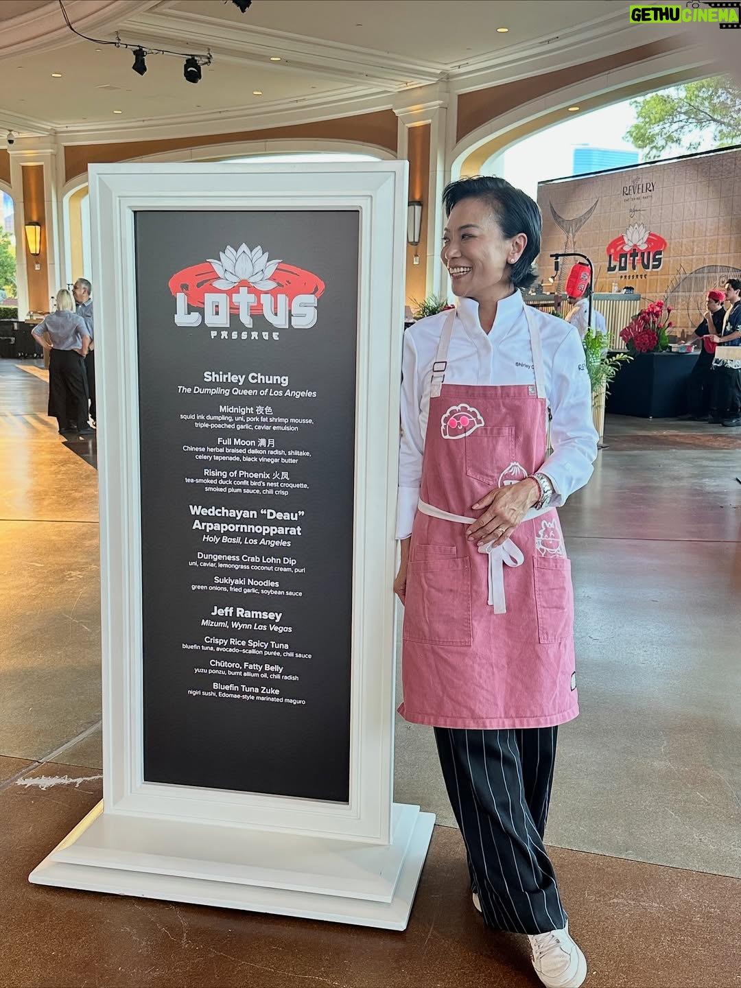 Shirley Chung - 19.3K Likes - I am officially back to work 💪After 1.5 years of battling Tongue Cancer and living an isolating life style. I spent the last month traveling,reconnecting with chef friends ❤️ I am so Happy and my heart is Full
🔥I filmed a show 
🔥Taught new chef friends to fold dumplings 🥟 
🔥Dumpling Mafia popup at Dallas @capitalone campus 
🔥Returned to Vegas for @lasvegasrevelry at the Wynn and reconnected with soooo many of my old friends! 
#chefshirleychung #dumplingmafiaqueen #fuckcancer