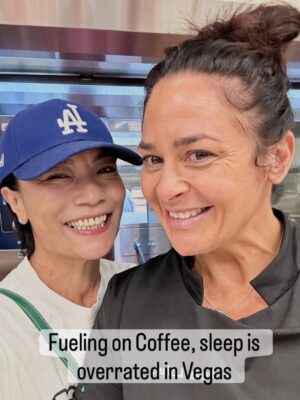 Shirley Chung Instagram - I am officially back to work 💪After 1.5 years of battling Tongue Cancer and living an isolating life style. I spent the last month traveling,reconnecting with chef friends ❤️ I am so Happy and my heart is Full
🔥I filmed a show 
🔥Taught new chef friends to fold dumplings 🥟 
🔥Dumpling Mafia popup at Dallas @capitalone campus 
🔥Returned to Vegas for @lasvegasrevelry at the Wynn and reconnected with soooo many of my old friends! 
#chefshirleychung #dumplingmafiaqueen #fuckcancer