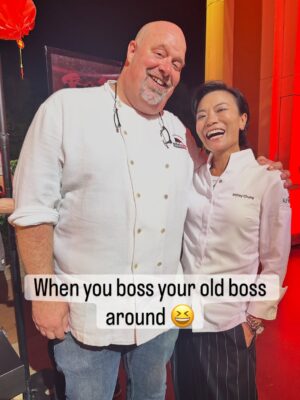 Shirley Chung Instagram - I am officially back to work 💪After 1.5 years of battling Tongue Cancer and living an isolating life style. I spent the last month traveling,reconnecting with chef friends ❤️ I am so Happy and my heart is Full
🔥I filmed a show 
🔥Taught new chef friends to fold dumplings 🥟 
🔥Dumpling Mafia popup at Dallas @capitalone campus 
🔥Returned to Vegas for @lasvegasrevelry at the Wynn and reconnected with soooo many of my old friends! 
#chefshirleychung #dumplingmafiaqueen #fuckcancer