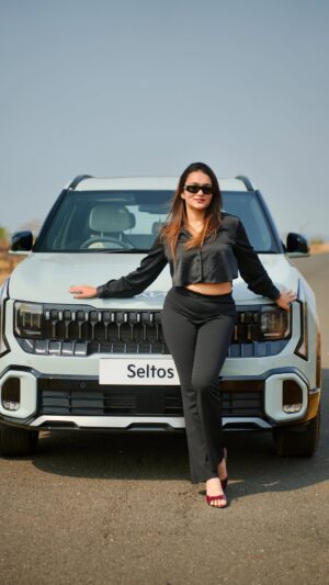 Shivani Divkar Instagram - Honoured to be part of the launch of the brand-new Kia Seltos at the Adc Kia Mapusa🤩🚘 @adckia 
A powerful blend of bold design, smart technology, and next-level performance. 💯 
#KiaSeltos #KiaIndia #SeltosLaunch #AutoReels #LuxuryDrive