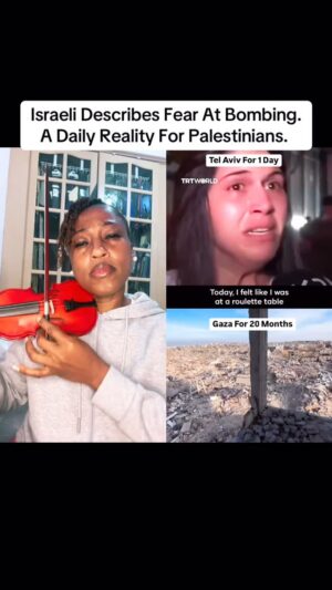 Shola Mos-Shogbamimu Instagram - Israeli woman’s new home, she just moved into yesterday, got bombed so she’s doubly upset. I can’t speak….so I’ll just play the violin.
