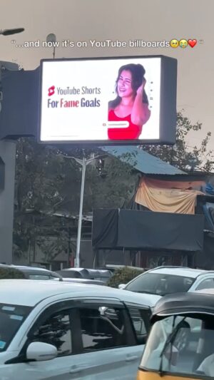 Shruthy Sathyan Instagram - “It all started with a little dream…
and today, that dream is standing on YouTube billboards in Mumbai & Delhi.
Still feels unreal 🤍✨”