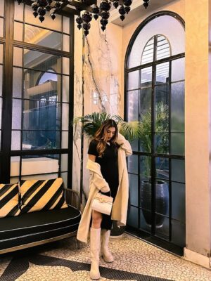 Shubhi Bharal Instagram - Winters and trench in a mix ‼️

#ShubhiBharal #ThatTrendStalker #winterfit