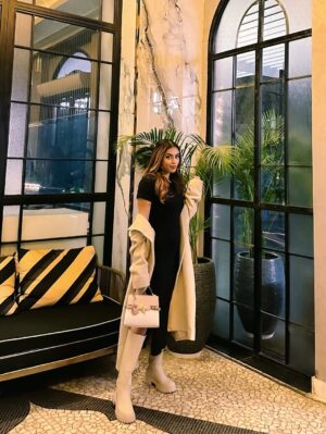 Shubhi Bharal Instagram - Winters and trench in a mix ‼️

#ShubhiBharal #ThatTrendStalker #winterfit