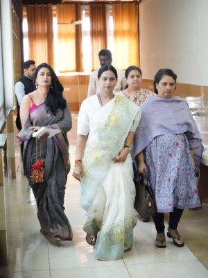 Shwetha Srivatsav Instagram - It is an honor to be a part of the event"Shakti – 2026," a significant initiative organized by @vijaykarnataka at @mountcarmelbangaloreofficial College, which is dedicated to promoting women's empowerment.

I am grateful for the opportunity to share this platform with distinguished guests, including Mrs. Lakshmi Hebbalkar, the honorable Minister of Women & Child Development; filmmaker Mrs. Geetha Shivarajkumar; BMTF ADGP D. Roopa Maudgil; Sister M. Albina; Professor George Lekha; and Prasad Nayik.
 Special thanks to @harshitha_rakesh_mr  and to the whole vijayakarnataka digi team. 
Together, we are committed to amplifying voices, inspiring positive change, and constructing a more robust future for women.