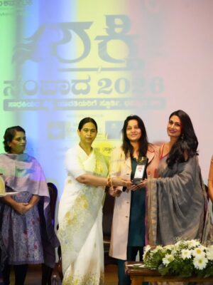 Shwetha Srivatsav Instagram - It is an honor to be a part of the event"Shakti – 2026," a significant initiative organized by @vijaykarnataka at @mountcarmelbangaloreofficial College, which is dedicated to promoting women's empowerment.

I am grateful for the opportunity to share this platform with distinguished guests, including Mrs. Lakshmi Hebbalkar, the honorable Minister of Women & Child Development; filmmaker Mrs. Geetha Shivarajkumar; BMTF ADGP D. Roopa Maudgil; Sister M. Albina; Professor George Lekha; and Prasad Nayik.
 Special thanks to @harshitha_rakesh_mr  and to the whole vijayakarnataka digi team. 
Together, we are committed to amplifying voices, inspiring positive change, and constructing a more robust future for women.