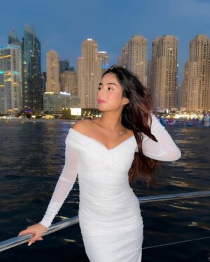 Shyrin Anicka Instagram - The crazy day and city lights .. 🥂🤍