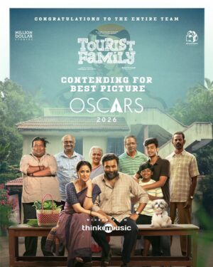 Simran Instagram - Proud to celebrate this incredible moment!🏆 #TouristFamily contending for Best Picture, Oscars 2026. @theacademy 

Written & directed by @abishan_jeevinth 🎬
A @rseanroldan musical ✨🎶

🌟@sasikumardir @simranrishibagga @yogibabu.official_ @rameshthilak @kamalesh_jagan @iamyogalakshmi #MsBhaskar @mithun_jai_sankar
@millionoffl @mrpentertainments @vithurs 

#ThinkMusic