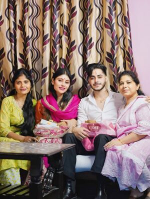 Smriti Rajput Instagram - Rokafied 🧿❤️ I will forever be there to laugh with you, to lift you up when you are down and to love you unconditionally through all our adventures in life together….I wanna make you smile whenever you’re sad. Carry you around when your arthritis is bad. All I wanna do is grow old with you blessed to have you in my life thnx you for coming in my life thkew for everything jaan 👩❤️💋👨🧿🫂I am the luckiest i know 😍No Nazar 🧿 Allowed #cute #trend #viral #love #adriti #couplegoal #wedding #rokafied #❤