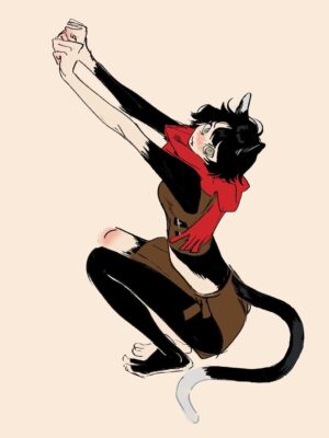 Sophie Li Instagram - Izutsumi🐈🐈‍⬛🐈🐈‍⬛

Dunmeshi life draw this week at @zeet_studio_sketch 
Thank you to Atie and model 懒教主！

Long time no posting life draw!!