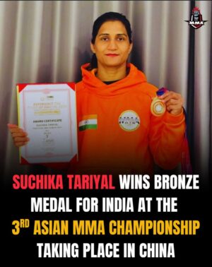 Suchika Hooda Instagram - @suchika_tariyal wins bronze medal for India at the 3rd Asian MMA Championship taking place in China
#AsianMMA #MMAindia #MMAindiashow