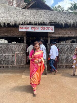 Sukrutha Nag Instagram - 🔱🔱 Swamy Koragajja 🔱🔱
.
.
From wanting to visit this temple to the moment i got swamy darshana🥹🥹
.
.
Emotions came rushing down the moment i saw Swamy Koragajja 
.
.
Thankfull
Greatfull
Blessed🙏🏻