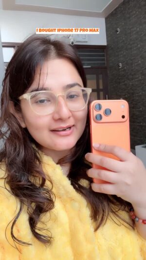 Swati Bhambra Instagram - Thank u Babaji 🙏
Thank u Universe ✨
#Iphone17ProMax
@amazondotin