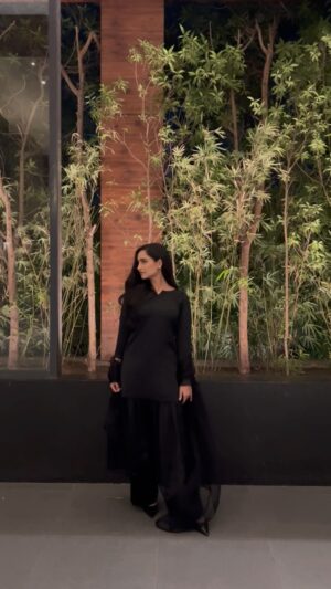Tanu Grewal Instagram - Hello 🖤

Wearing: @sangam_sandhu_couture 😍
