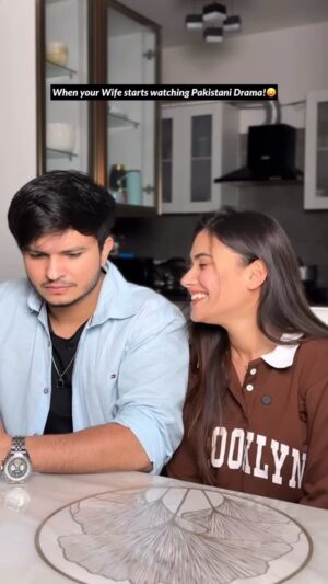 Tanya Rathi Instagram - When your wife starts watching Pakistani drama🙈 #tanshi