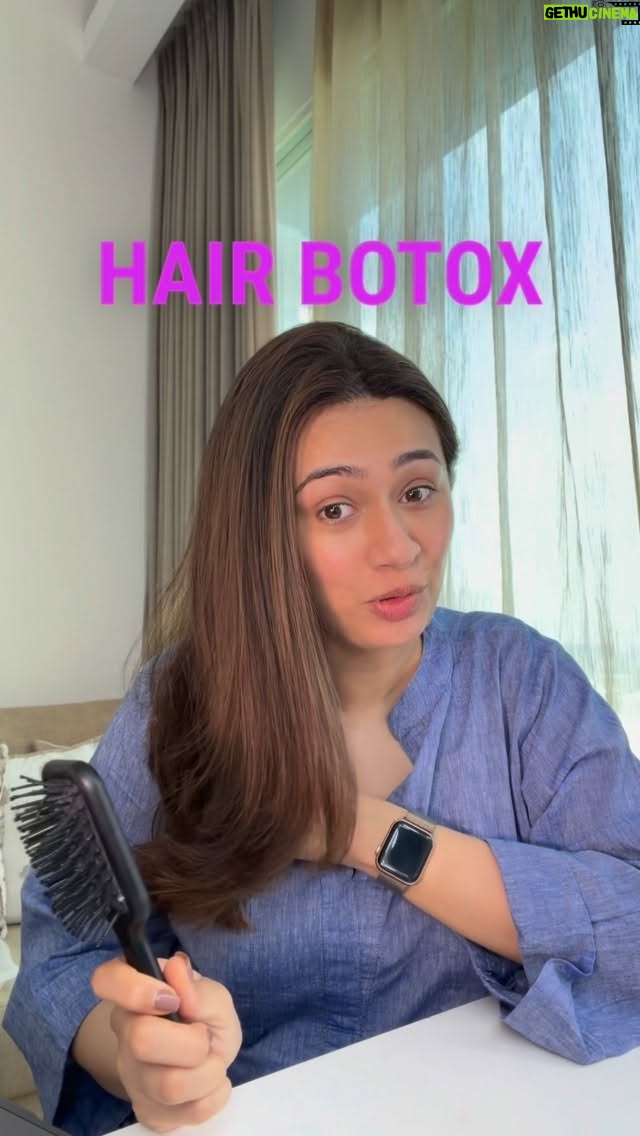 Tarini Peshawaria - 17.8K Likes - Send this to someone who is bitten by the ‘Hair Botox’ bug! Also - your keratin, cysteine, anti frizz treatments, nanoplastia - all fall under the same bracket. 

If you’re someone who still feels the need for these, despite knowing the side effects, you can minimize their side effects: 

• by getting them done once a week
• getting them only if you have dense, thick hair so even with hair loss, you’re not heavily affected 
• ensuring the treatments are formaldehyde free (a known carcinogen) 
• opting for regular bond repair treatments such as Olaplex or K18. 

Disclaimer - Thoughts in this video are based on personal trial and experience. For more info on user experiences from others, refer to my highlight - ‘Hair Botox’.