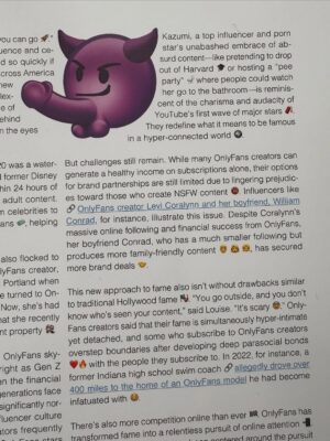 Taylor Lorenz Instagram - My latest print magazine feature is out!! I wrote about the rise of [CENSORED] and influencer culture for Richardson magazine’s California issue 💦🥰. 

Tysm for all the amazing creators who spoke with me!!!