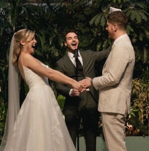 Taylor Misiak Instagram - Proud to announce I am officially the president of the Tony Yacenda Fan Club and will be until the end of time. 

Wedding tips: make Ryan O’Flanagan your “priest” and let Kelly Demaray do literally everything else. 

Endlessly grateful to @demarayevents for making our dreams a reality. More photos from the talented @rachelfosbenner and love for our spectacular vendors to come!

@tyacenda Let’s hang out and make out FOREVER!