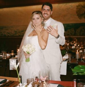 Taylor Misiak Instagram - Proud to announce I am officially the president of the Tony Yacenda Fan Club and will be until the end of time. 

Wedding tips: make Ryan O’Flanagan your “priest” and let Kelly Demaray do literally everything else. 

Endlessly grateful to @demarayevents for making our dreams a reality. More photos from the talented @rachelfosbenner and love for our spectacular vendors to come!

@tyacenda Let’s hang out and make out FOREVER!