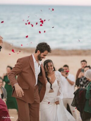 Tharaa Goubail Instagram - Happy anniversary to our Egyptian wedding my better half 🤍🤍🤍 cheers to another year, this time with our little daughter in our lives 🩷