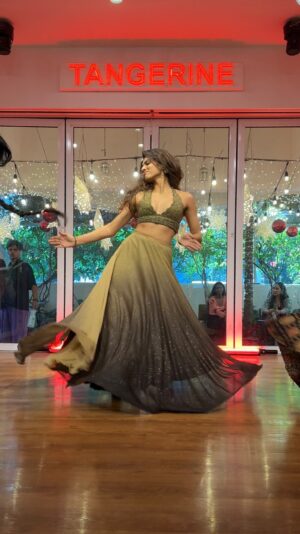 Trisha Shetty Instagram - it’s 2016 and ghagra is playing everywhere 

first of the year with @danceastic_om <3

#ghagra #reels #explore #fyp #dance