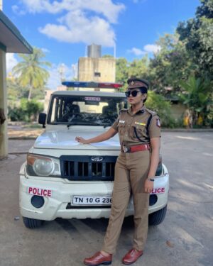 VJ Mounika Instagram - One of my childhood ambitions was to become a police officer 👮

📸 @_gowtham.abi_ ✨