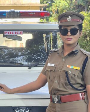 VJ Mounika Instagram - One of my childhood ambitions was to become a police officer 👮

📸 @_gowtham.abi_ ✨