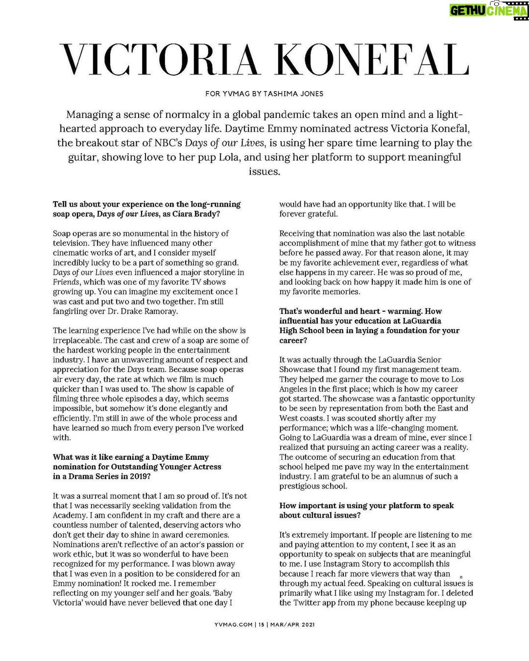 Victoria Konefal - 4.7K Likes - Whassup you beautiful Kings/Queens? Hope you’re feeling confident and inspired today🌹 here’s my cover story for @yvmag if you wanna have a look 🙈