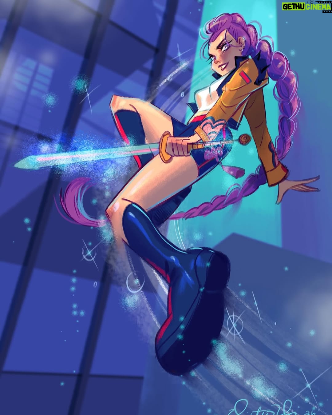 Victoria Ying - 442 Likes - Just a sketch I made during the break. Loving these girls! #kpdh #kpopdemonhunters #rumi